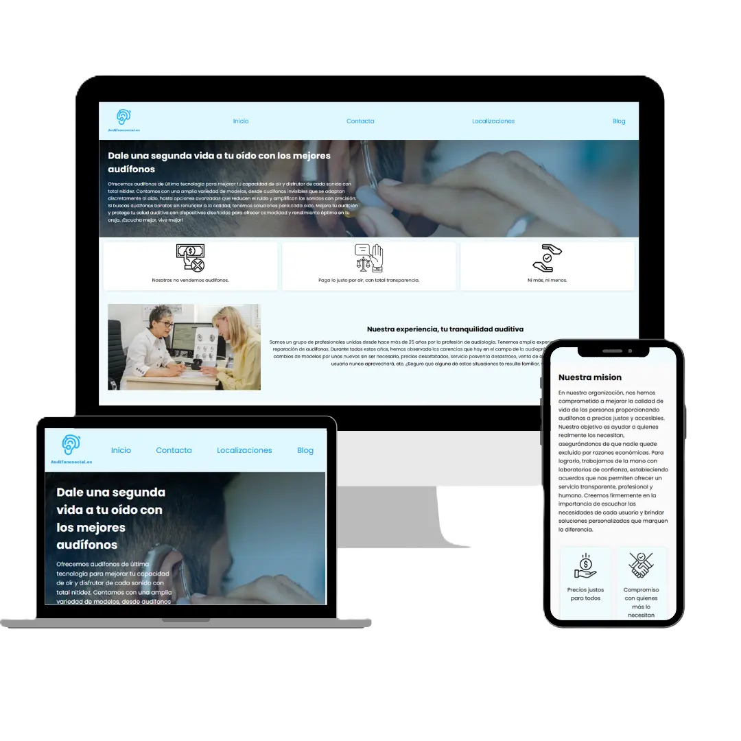 Pagina web - Audifonosocial